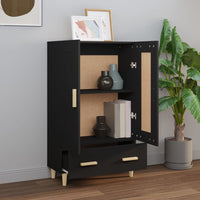 Thumbnail for Highboard Schwarz 70x31x115 cm Holzwerkstoff