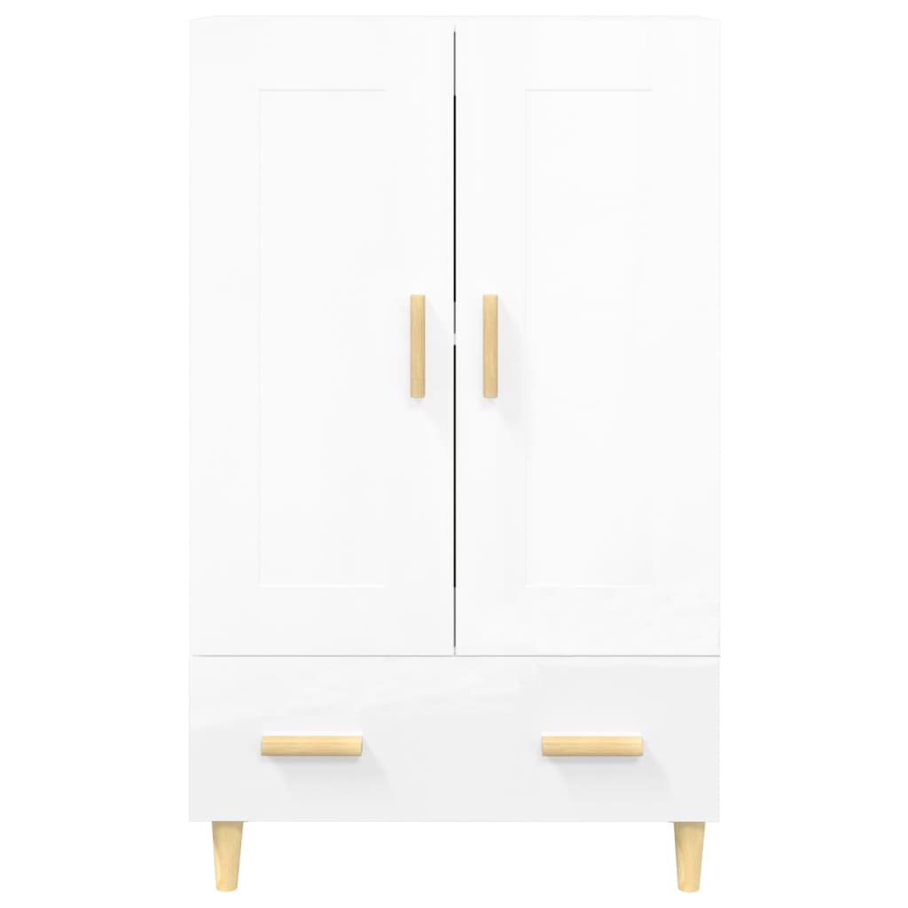 Highboard Hochglanz-Weiß 70x31x115 cm Holzwerkstoff