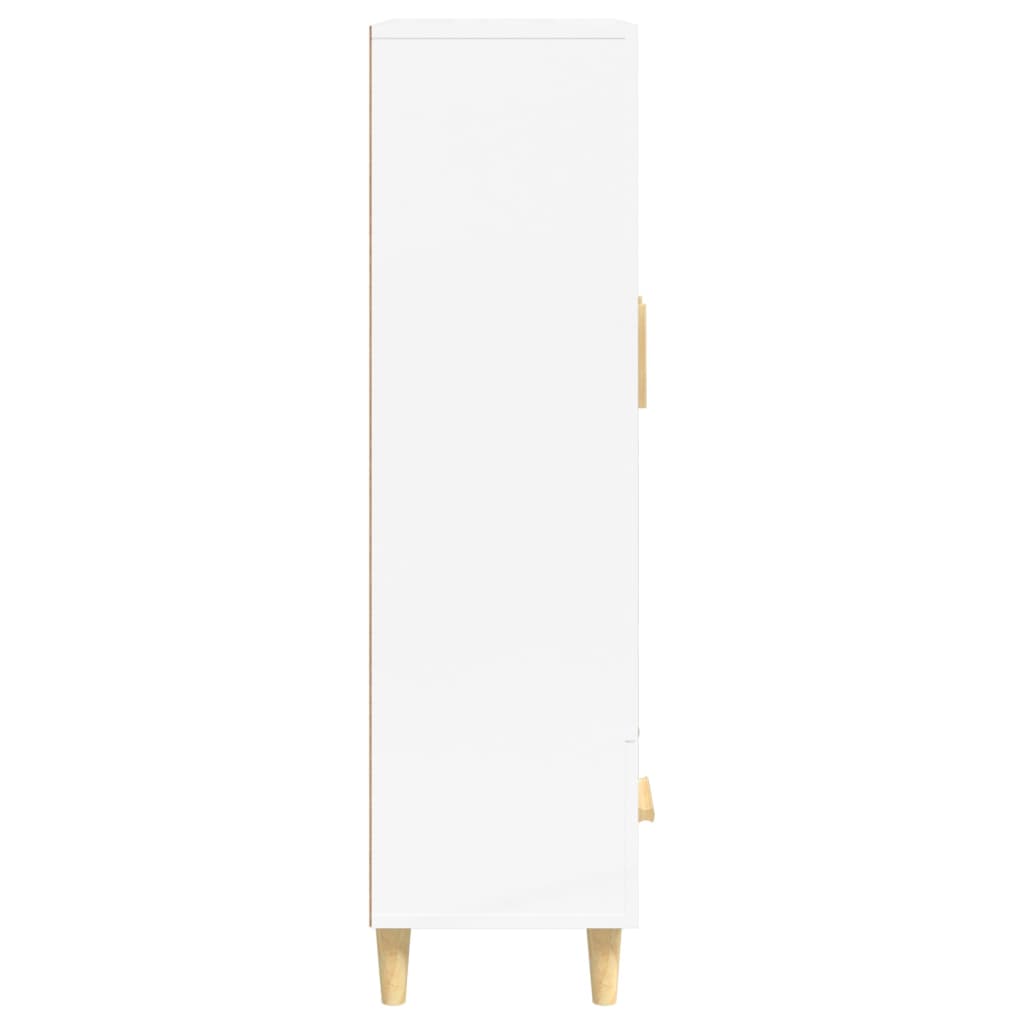 Highboard Hochglanz-Weiß 70x31x115 cm Holzwerkstoff