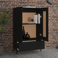 Thumbnail for Highboard Schwarz 70x31x115 cm Holzwerkstoff