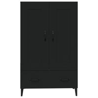 Thumbnail for Highboard Schwarz 70x31x115 cm Holzwerkstoff