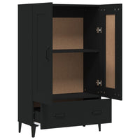 Thumbnail for Highboard Schwarz 70x31x115 cm Holzwerkstoff