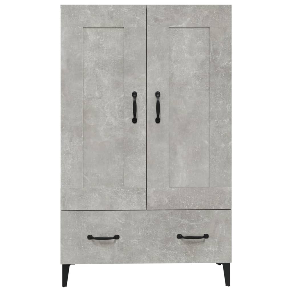 Highboard Betongrau 70x31x115 cm Holzwerkstoff