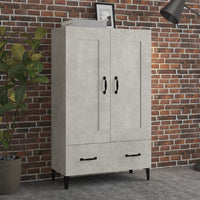 Thumbnail for Highboard Betongrau 70x31x115 cm Holzwerkstoff