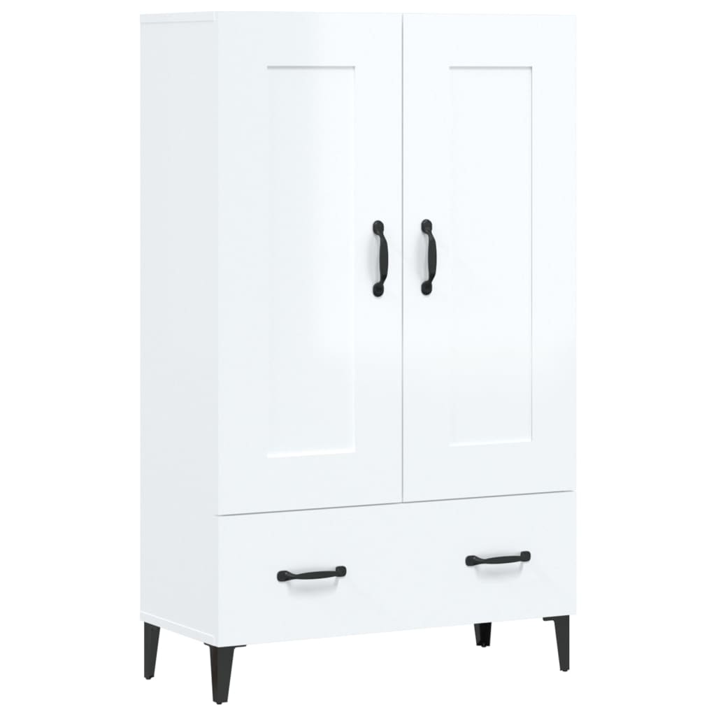 Highboard Hochglanz-Weiß 70x31x115 cm Holzwerkstoff