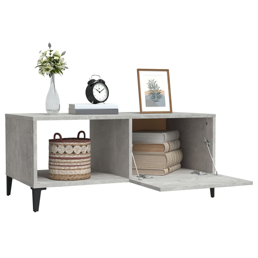 Couchtisch Betongrau 90x50x40 cm Holzwerkstoff