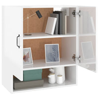 Thumbnail for Wandschrank Hochglanz-Weiß 60x31x70 cm Holzwerkstoff