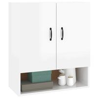 Thumbnail for Wandschrank Hochglanz-Weiß 60x31x70 cm Holzwerkstoff