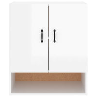 Thumbnail for Wandschrank Hochglanz-Weiß 60x31x70 cm Holzwerkstoff