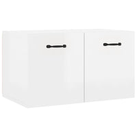 Thumbnail for Wandschrank Hochglanz-Weiß 60x36,5x35 cm Holzwerkstoff