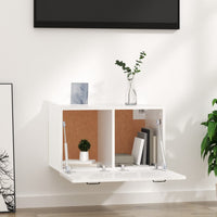 Thumbnail for Wandschrank Hochglanz-Weiß 60x36,5x35 cm Holzwerkstoff