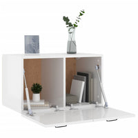 Thumbnail for Wandschrank Hochglanz-Weiß 60x36,5x35 cm Holzwerkstoff