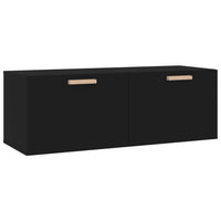 Thumbnail for Wandschrank Schwarz 100x36,5x35 cm Holzwerkstoff