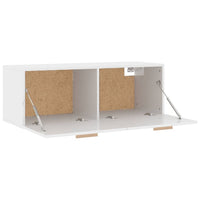 Thumbnail for Wandschrank Hochglanz-Weiß 100x36,5x35 cm Holzwerkstoff