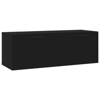 Thumbnail for Wandschrank Schwarz 100x36,5x35 cm Holzwerkstoff