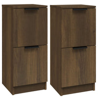 Thumbnail for Sideboards 2 Stk. Braun Eichen-Optik 30x30x70 cm Holzwerkstoff
