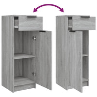 Thumbnail for Badschrank Grau Sonoma 32x34x90 cm Holzwerkstoff