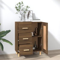 Thumbnail for Sideboard Braun Eichen-Optik 69,5x34x90 cm Holzwerkstoff