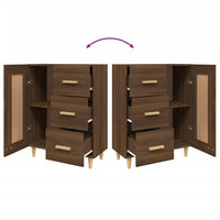 Thumbnail for Sideboard Braun Eichen-Optik 69,5x34x90 cm Holzwerkstoff