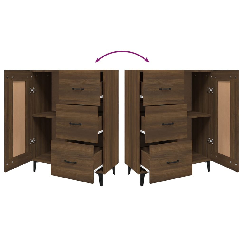 Sideboard Braun Eichen-Optik 69,5x34x90 cm Holzwerkstoff