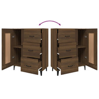 Thumbnail for Sideboard Braun Eichen-Optik 69,5x34x90 cm Holzwerkstoff