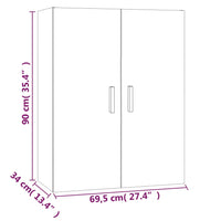 Thumbnail for Hängeschrank Grau Sonoma 69,5x34x90 cm
