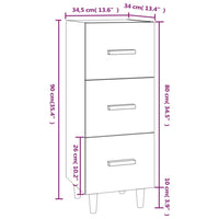 Thumbnail for Sideboard Grau Sonoma 34,5x34x90 cm Holzwerkstoff