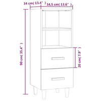 Thumbnail for Sideboard Räuchereiche 34,5x34x90 cm Holzwerkstoff