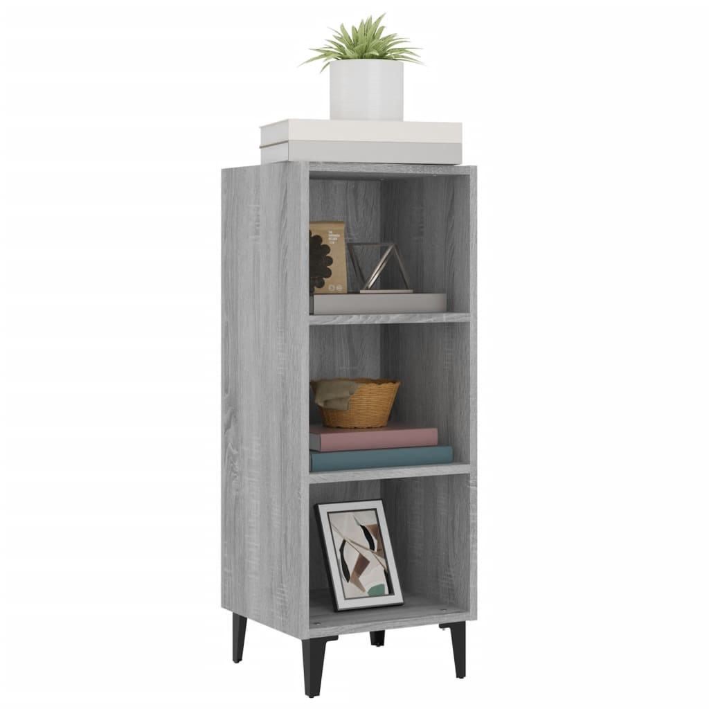 Sideboard Grau Sonoma 34,5x32,5x90 cm Holzwerkstoff