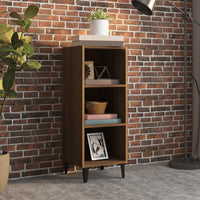 Thumbnail for Sideboard Braun Eichen-Optik 34,5x32,5x90 cm Holzwerkstoff