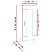 Thumbnail for Sideboard Braun Eichen-Optik 34,5x34x90 cm Holzwerkstoff
