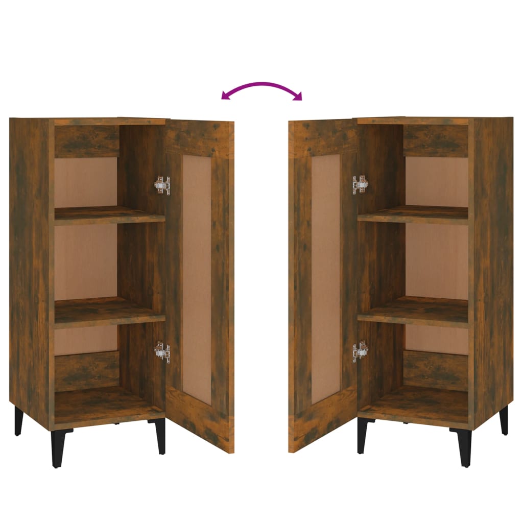 Sideboard Räuchereiche 34,5x34x90 cm Holzwerkstoff