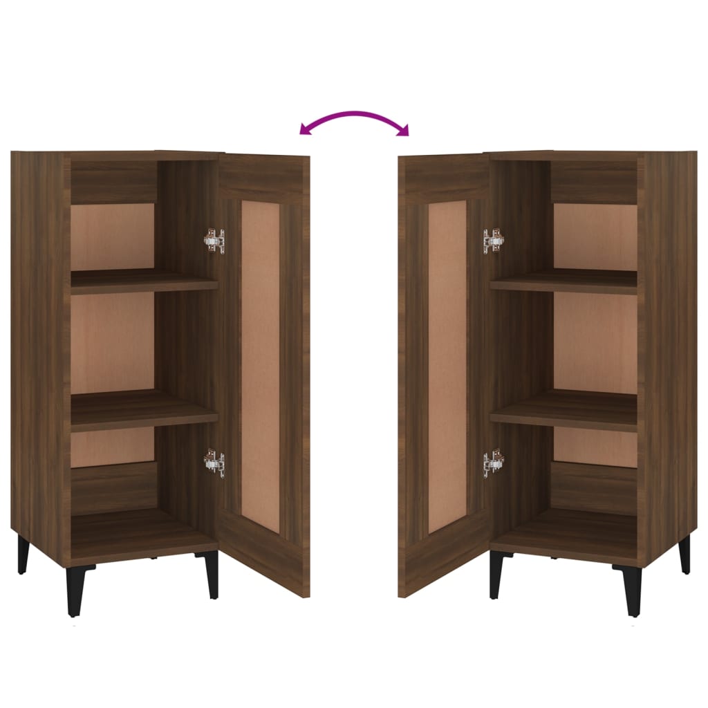 Sideboard Braun Eichen-Optik 34,5x34x90 cm Holzwerkstoff