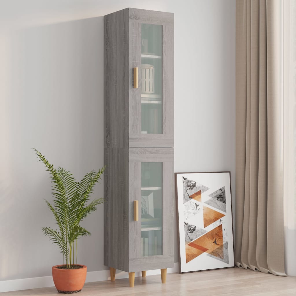 Hängeschrank Grau Sonoma 34,5x34x90 cm