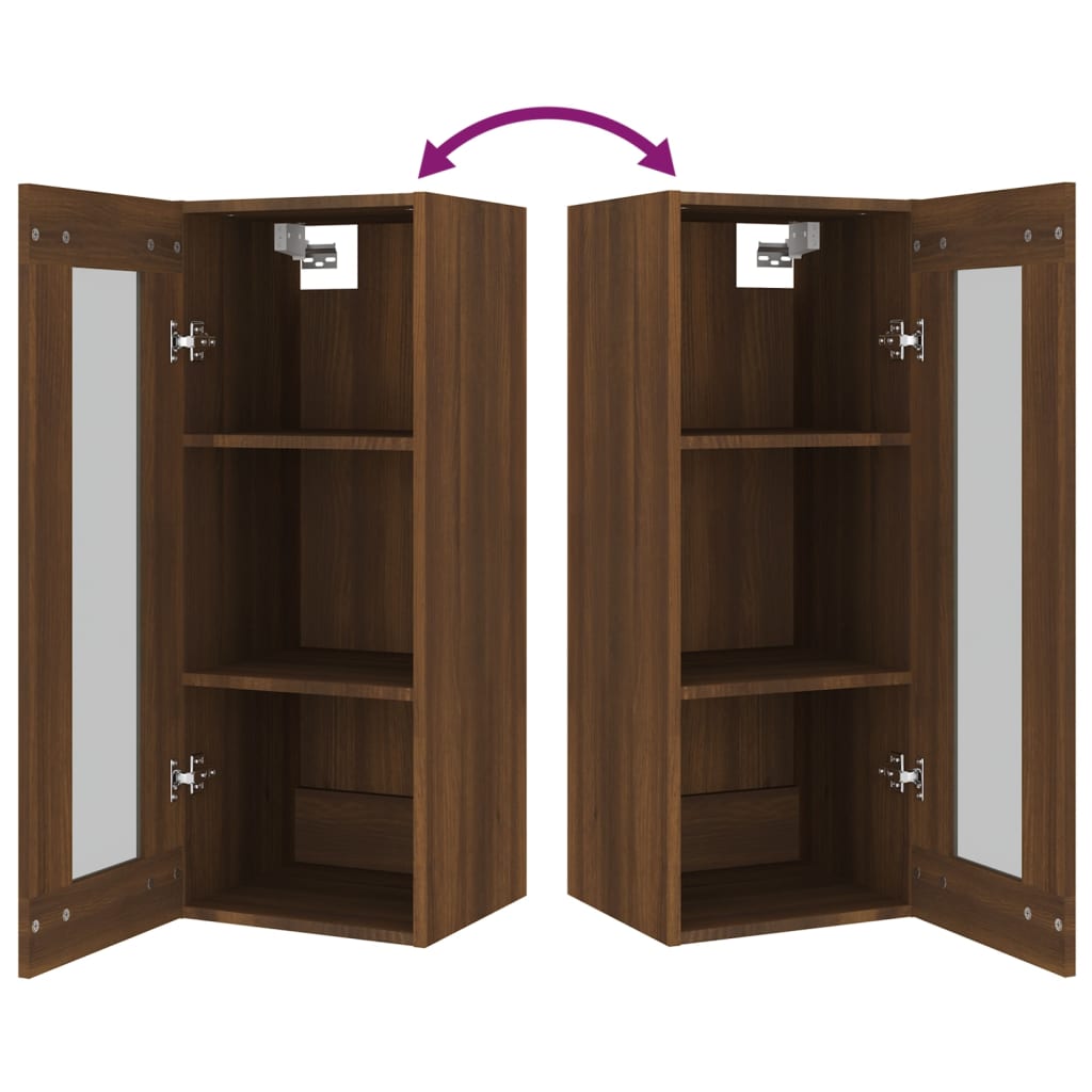 Hängeschrank Braun Eichen-Optik 34,5x34x90 cm
