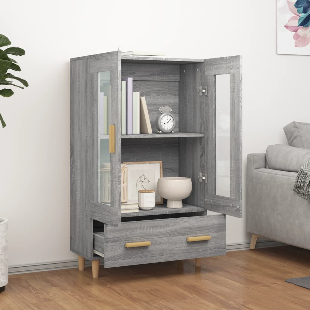 Highboard Grau Sonoma 70x31x115 cm Holzwerkstoff