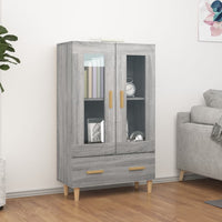 Thumbnail for Highboard Grau Sonoma 70x31x115 cm Holzwerkstoff