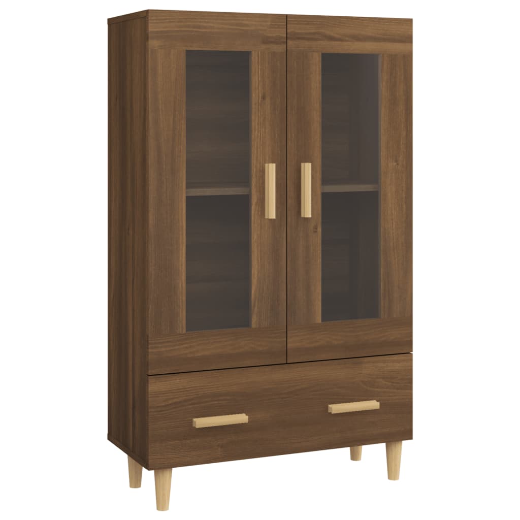 Highboard Braun Eichen-Optik 70x31x115 cm Holzwerkstoff
