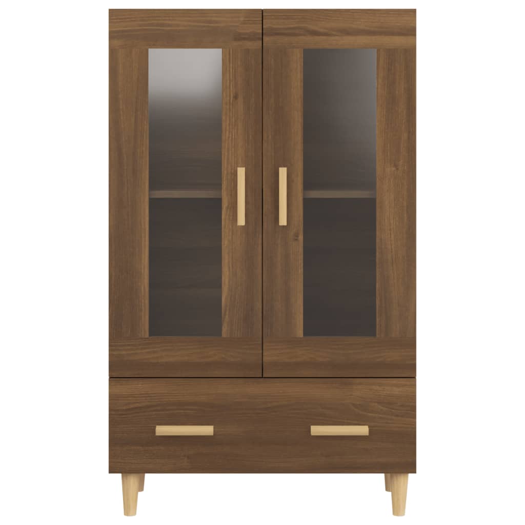 Highboard Braun Eichen-Optik 70x31x115 cm Holzwerkstoff
