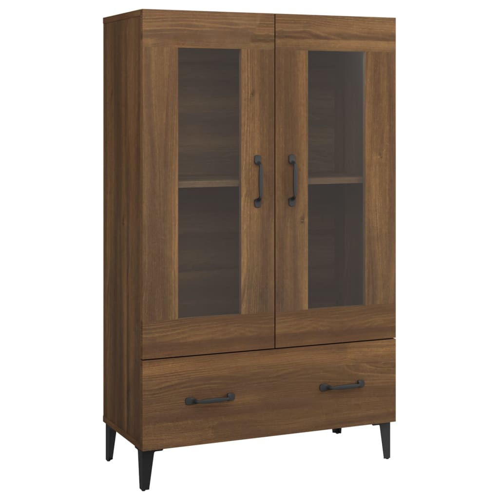 Highboard Braun Eichen-Optik 70x31x115 cm Holzwerkstoff