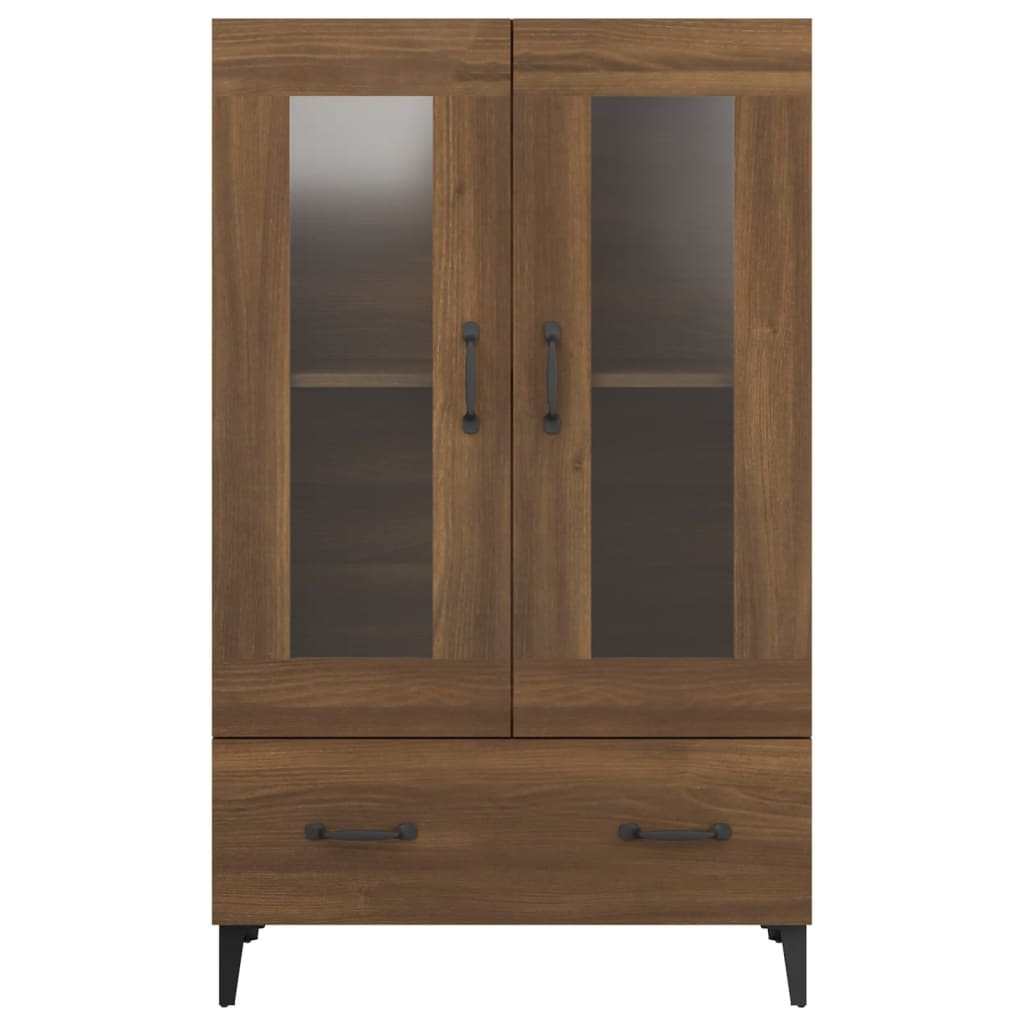 Highboard Braun Eichen-Optik 70x31x115 cm Holzwerkstoff