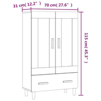 Thumbnail for Highboard Braun Eichen-Optik 70x31x115 cm Holzwerkstoff