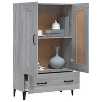 Thumbnail for Highboard Grau Sonoma 70x31x115 cm Holzwerkstoff