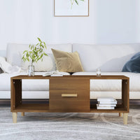Thumbnail for Couchtisch Braun Eichen-Optik 102x50x40 cm Holzwerkstoff