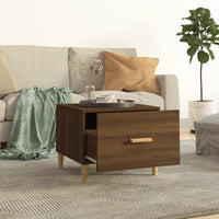 Thumbnail for Couchtisch Braun Eiche 50x50x40 cm Holzwerkstoff
