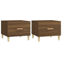 Thumbnail for Couchtische 2 Stk. Braun Eichen-Optik 50x50x40 cm Holzwerkstoff