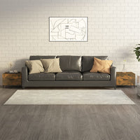 Thumbnail for Couchtische mit Metallbeinen 2 Stk. Räuchereiche 50x50x40 cm