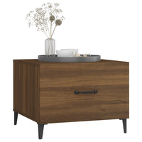 Thumbnail for Couchtische Metallbeine 2 Stk. Braun Eichen-Optik 50x50x40 cm