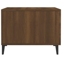 Thumbnail for Couchtische Metallbeine 2 Stk. Braun Eichen-Optik 50x50x40 cm