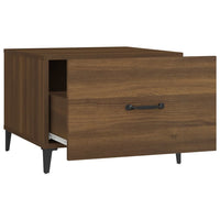 Thumbnail for Couchtische Metallbeine 2 Stk. Braun Eichen-Optik 50x50x40 cm